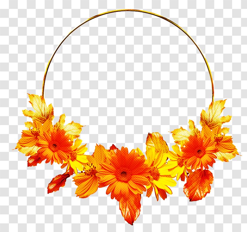 Orange - Flower - Hair Accessory Fashion Transparent PNG