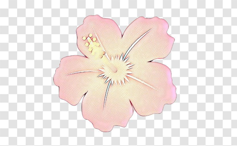 Pink Flower Cartoon - Wildflower Mallow Family Transparent PNG