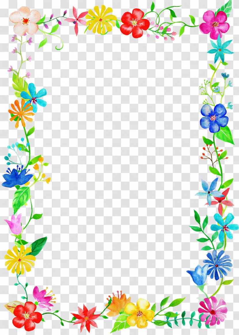 Background Design Frame - Borders And Frames - Wildflower Floral Transparent PNG