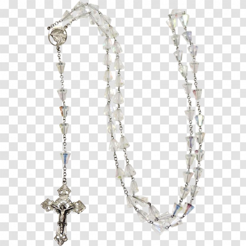 Rosary Lourdes Sterling Silver Jewellery - Body Jewelry - Frame Transparent PNG