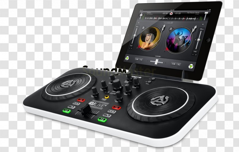 DJ Controller Numark Industries Disc Jockey Djay Audio Mixers - Heart - Cartoon Transparent PNG