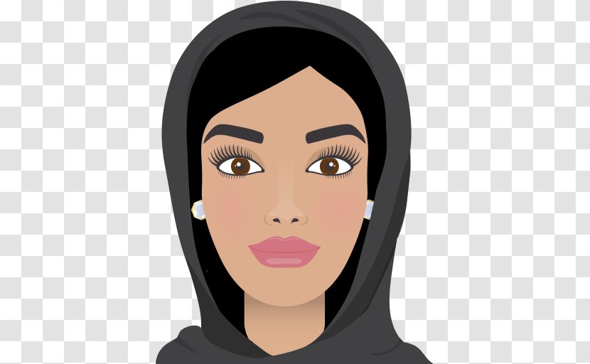 Emoji Hair - Arab Culture - Brown Smile Transparent PNG