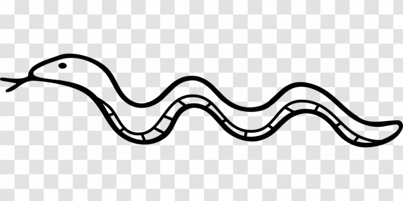 Snake Drawing Reptile Clip Art - Black And White Transparent PNG