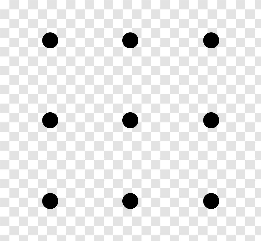 Connect The Dots Think Outside Box Puzzle Line - Dot Clipart Transparent PNG