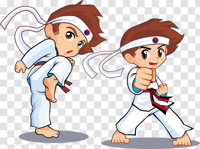 Taekwondo Animation Cartoon Martial Arts - Tree - Children Promotional Poster Transparent PNG