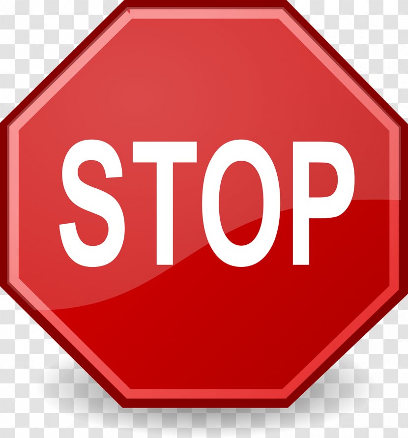 Stop Sign Vector Graphics Traffic - Text - Blocked Transparent PNG