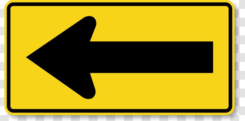 Arrow Traffic Sign Clip Art - Left Transparent PNG