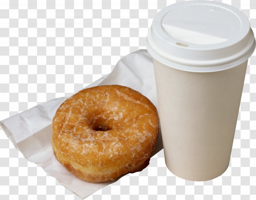 Coffee Donuts Fast Food Pastry - Flavor - Сroissant Transparent PNG