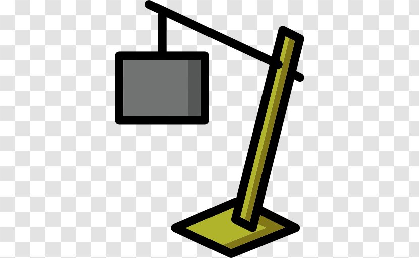 Computer Monitor Accessory Line Angle Clip Art - Yellow - Desk Lamp Silhouettes Transparent PNG