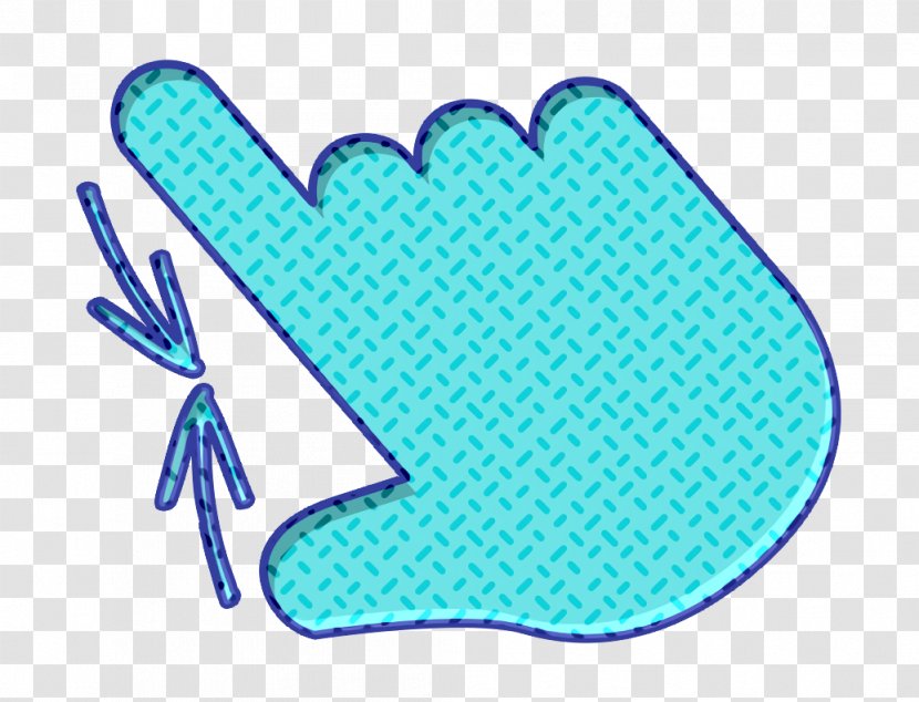 Finger Icon Gesture Hand - Electric Blue Transparent PNG