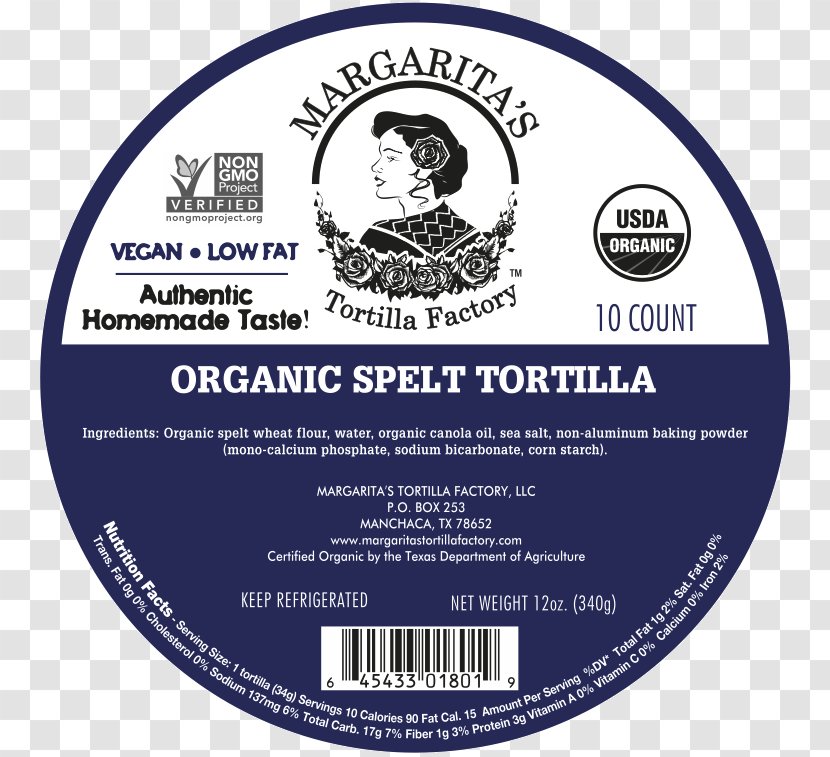 Corn Tortilla Taco Spelt Protein Margarita - NoN Gmo Transparent PNG