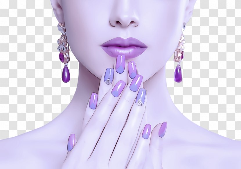 Lavender - Lip - Earrings Transparent PNG