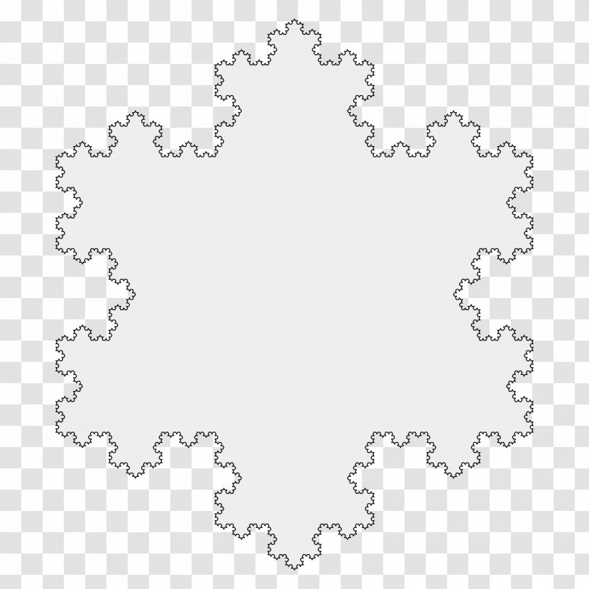 Koch Snowflake Iteration Fractal Curve Transparent PNG