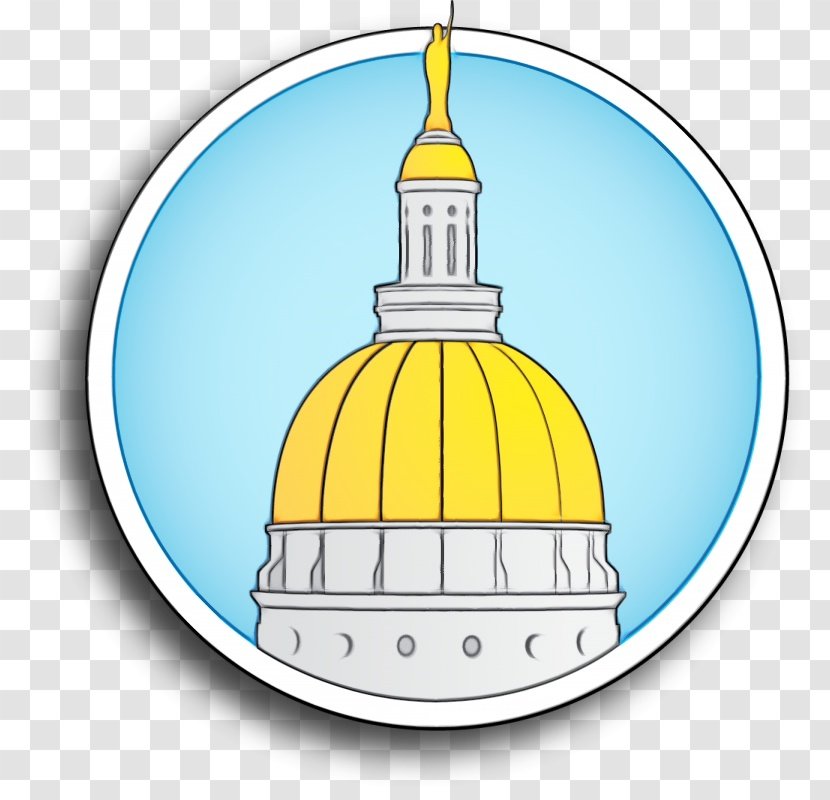 Dome Landmark Yellow Clip Art - Place Of Worship Steeple Transparent PNG