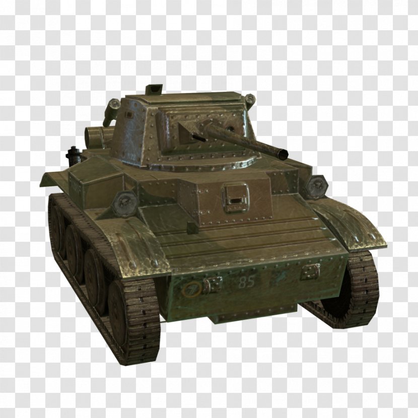 Churchill Tank Armored Car Military Gun Turret - Low Poly Topology Transparent PNG