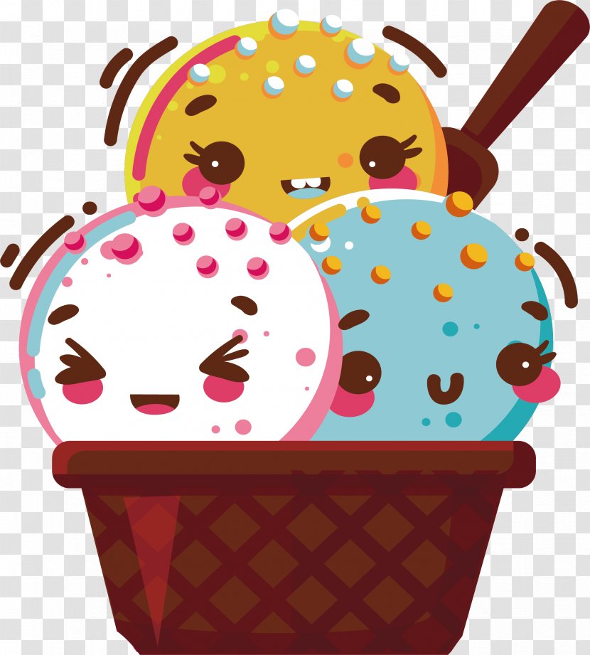 Ice Cream Cone - Cartoon - Ball Transparent PNG