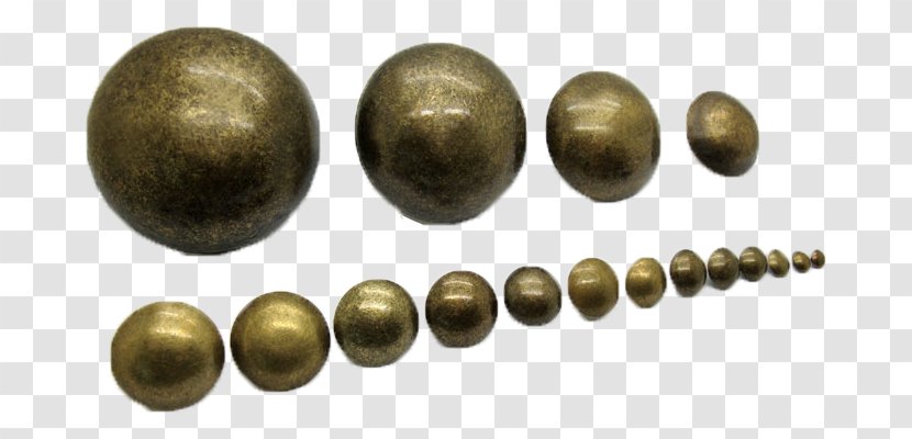 Drawing Pin Nail Brass - Sphere - The Size Of A Number Transparent PNG