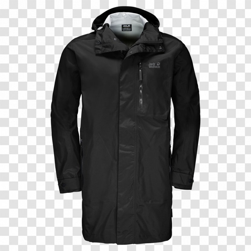 Jack Wolfskin Crosstown Raincoat Black Mens Casual Coat T-shirt Jacket Transparent PNG