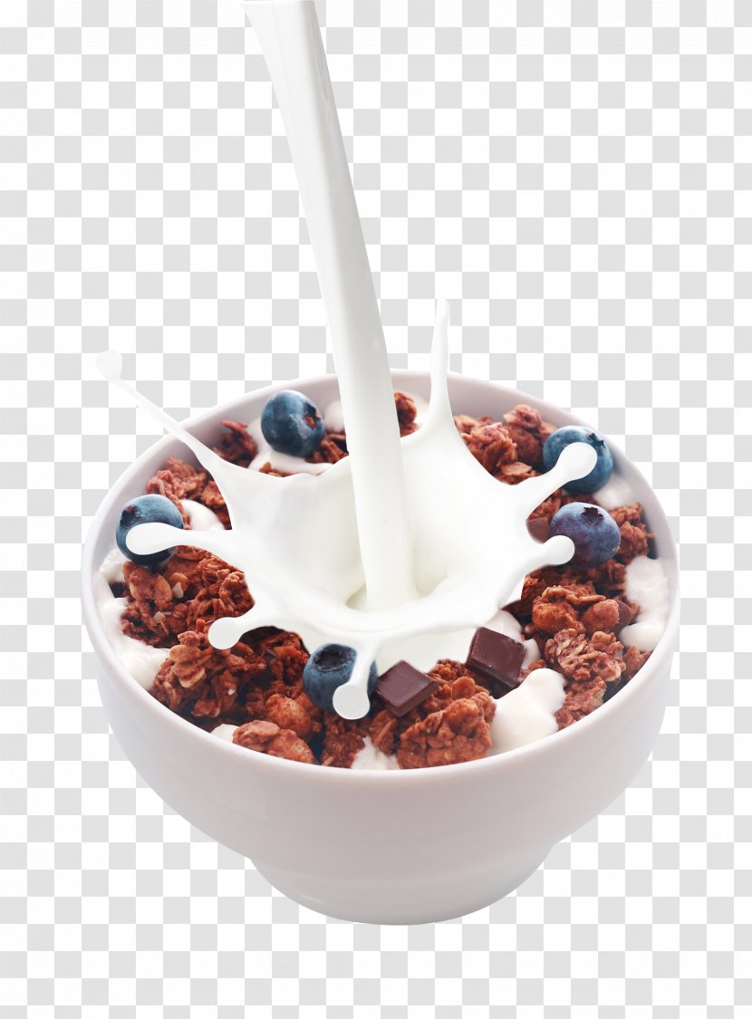 Breakfast Cereal Milk Corn Flakes White Chocolate - Superfood - Pour The Into Blueberry Fruit Transparent PNG