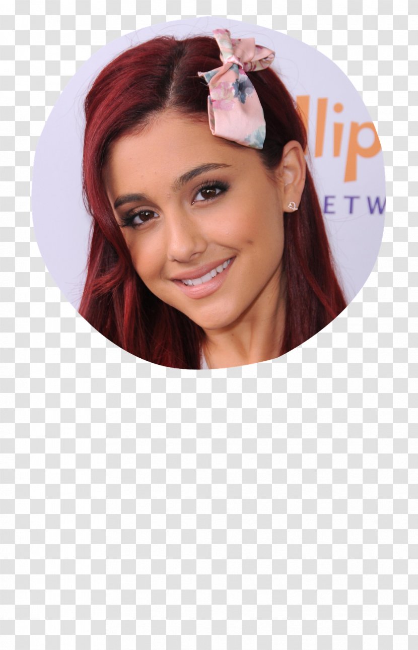 Ariana Grande Red Hair Human Color Brown Hairstyle - Flower Transparent PNG