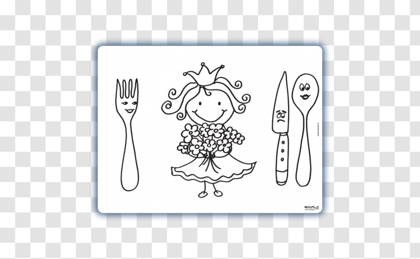 Place Mats Cutlery Child Line Art Color - Watercolor - Zoe Zebra Transparent PNG