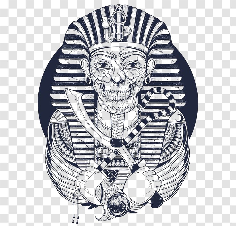 T-shirt Drawing Screen Printing Illustration - Heart - Egyptian Pharaoh Transparent PNG