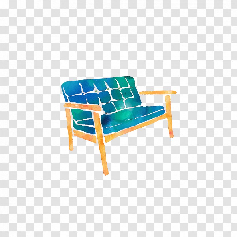 Couch Furniture Table Chair - Hand-painted Sofa Transparent PNG