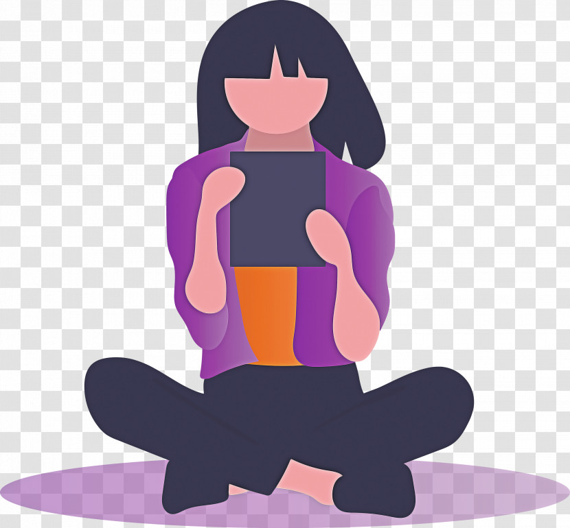 Reading Girl Transparent PNG