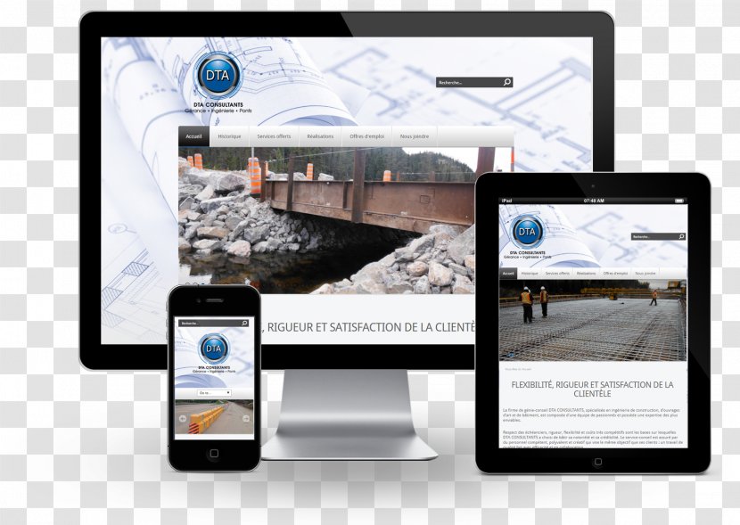 Responsive Web Design EMauricie Page Layout DTA Consultants - Multimedia - Shawinigan Transparent PNG