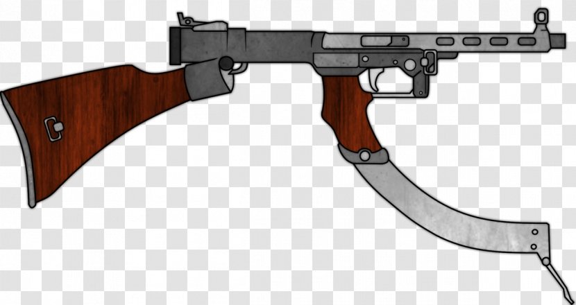 Firearm Weapon Nambu Pistol Submachine Gun - Silhouette - Machine Transparent PNG