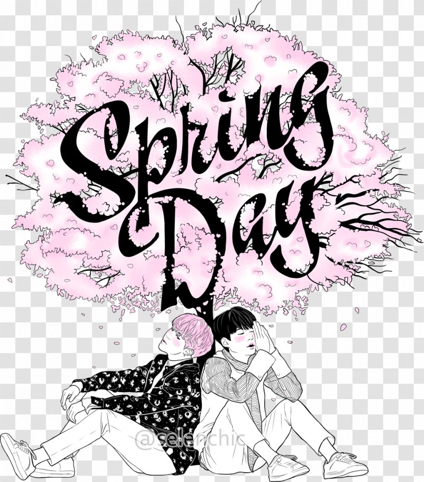 Spring Day - Tree - Japanese Version Illustration Clip ArtBts Logo Transparent PNG