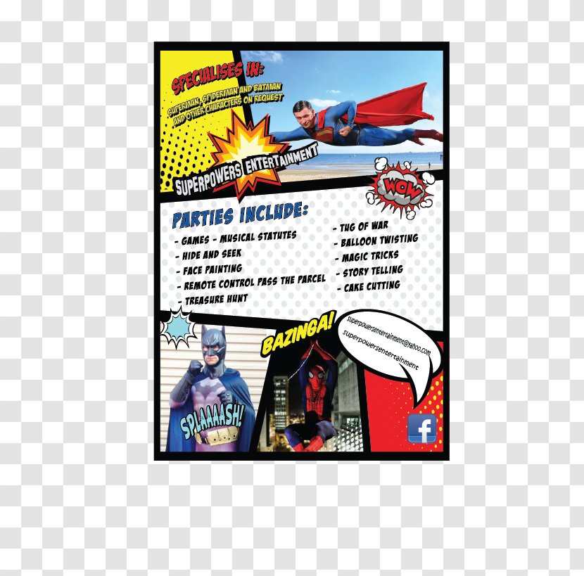 Comics Superhero Cartoon Brand - Concert Flyer Transparent PNG