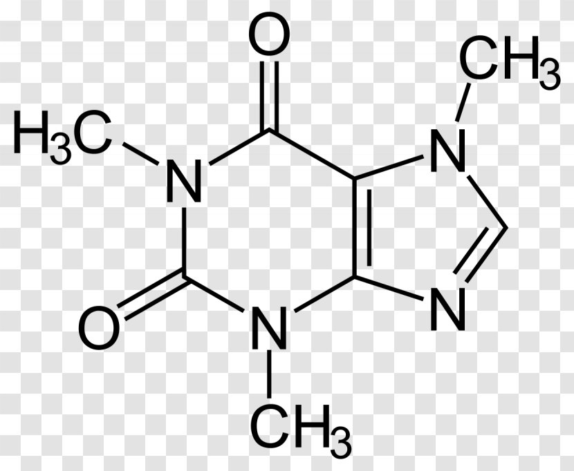 Caffeine Molecule Chemical Polarity Chemistry Adenosine Receptor - Silhouette - Drug Transparent PNG