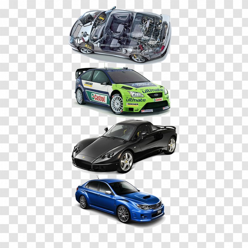 Sports Car Ferrari - Technology - A Row Of Cars Transparent PNG