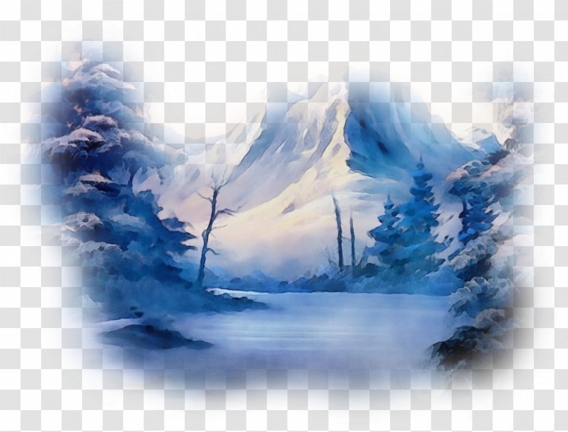 Natural Landscape Sky Atmospheric Phenomenon Mountain Range Watercolor Paint Mount Scenery Transparent Png