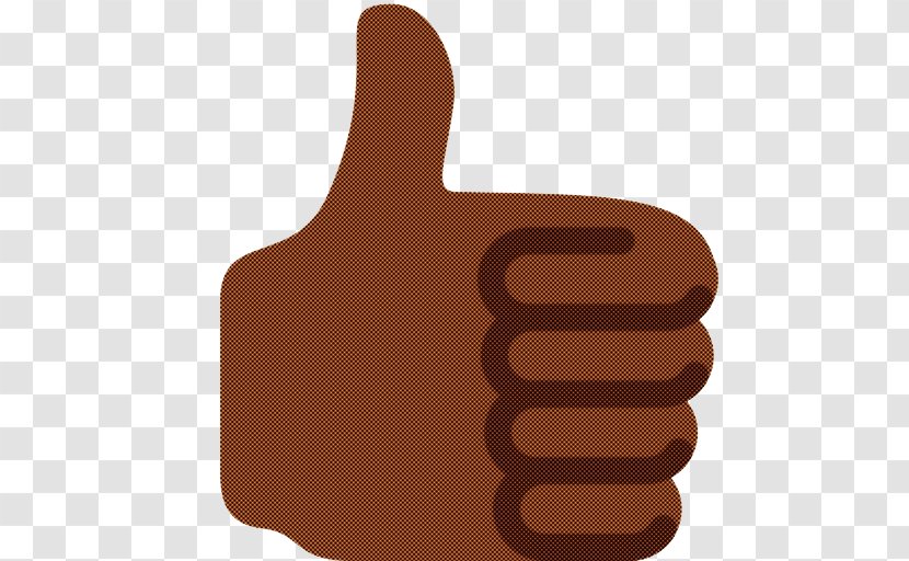 Emoji Background - Gesture - Thumbs Signal Brown Transparent PNG