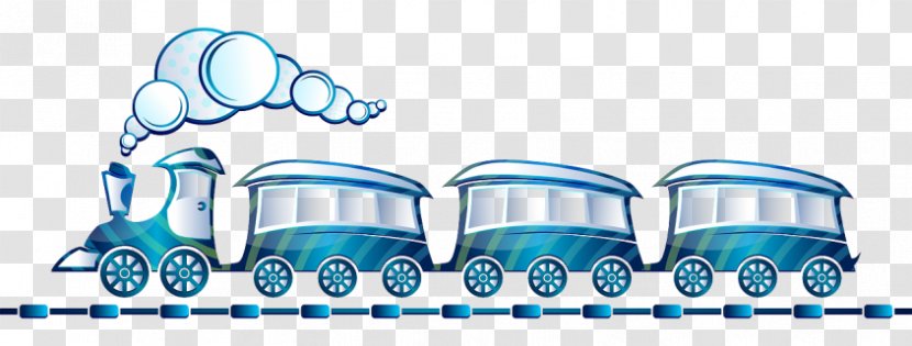 Rail Transport Blue Train Clip Art Station - Ticket Transparent PNG