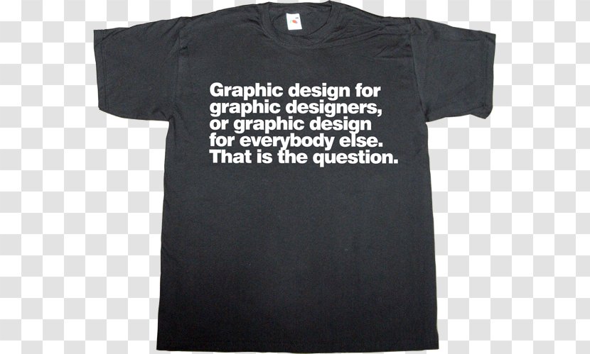 T-shirt Sleeve Outerwear - Black - T Shirt Graphic Design Transparent PNG