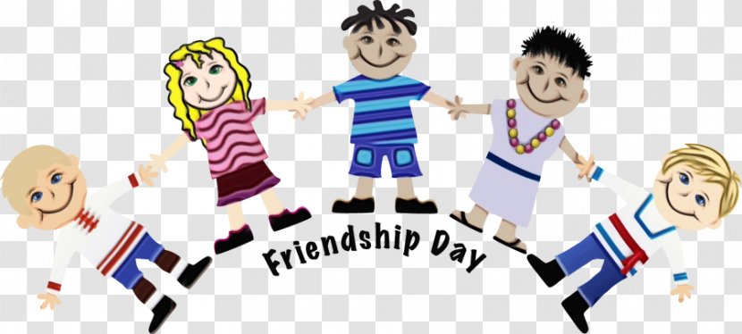 Cartoon Happy Friendship Day - Thumb - Team Transparent PNG