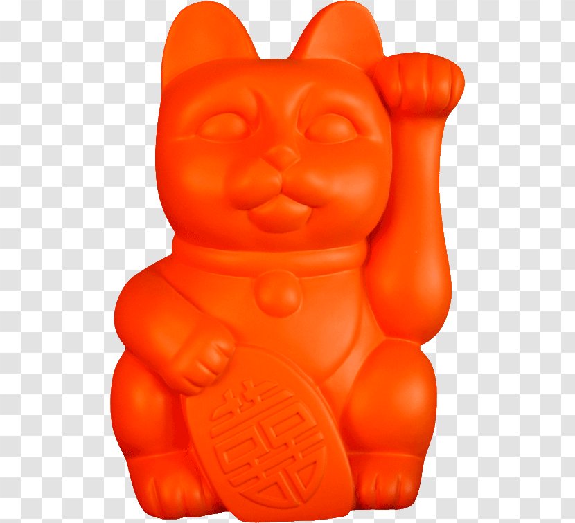 Lucky8Cats Orange Color Gummy Bear Maneki-neko - Netherlands - Lucky Cat Transparent PNG