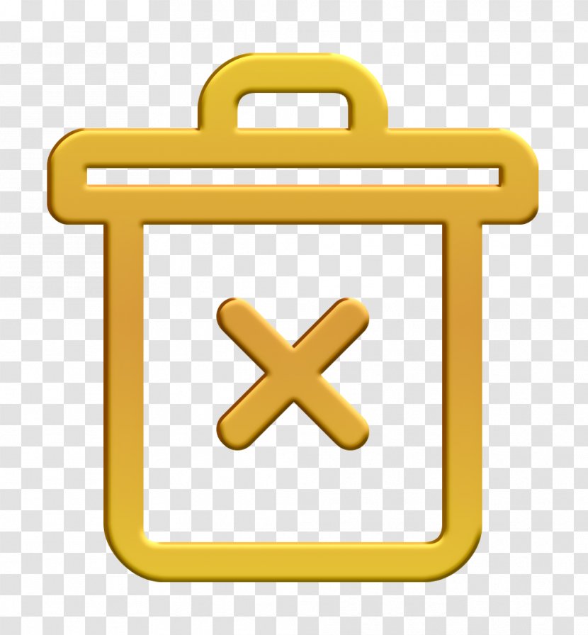 Can Icon Delete Remove - Symbol Yellow Transparent PNG