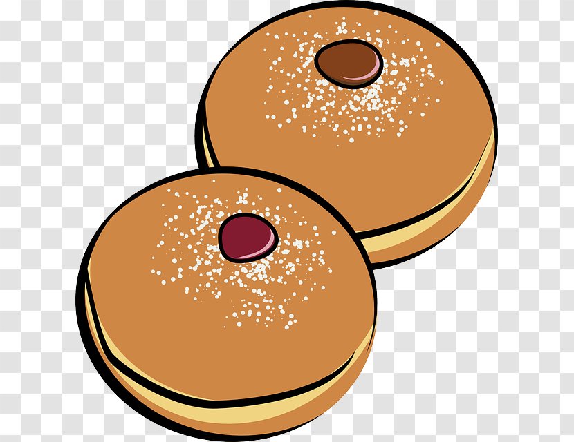 Sufganiyah Donuts Clip Art Hanukkah Menorah - Mmm Transparent PNG