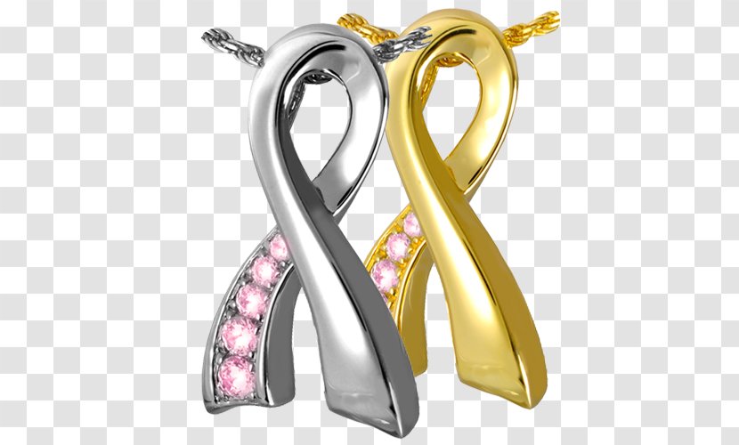 Pink Ribbon Awareness Jewellery Silver - Sterling Transparent PNG