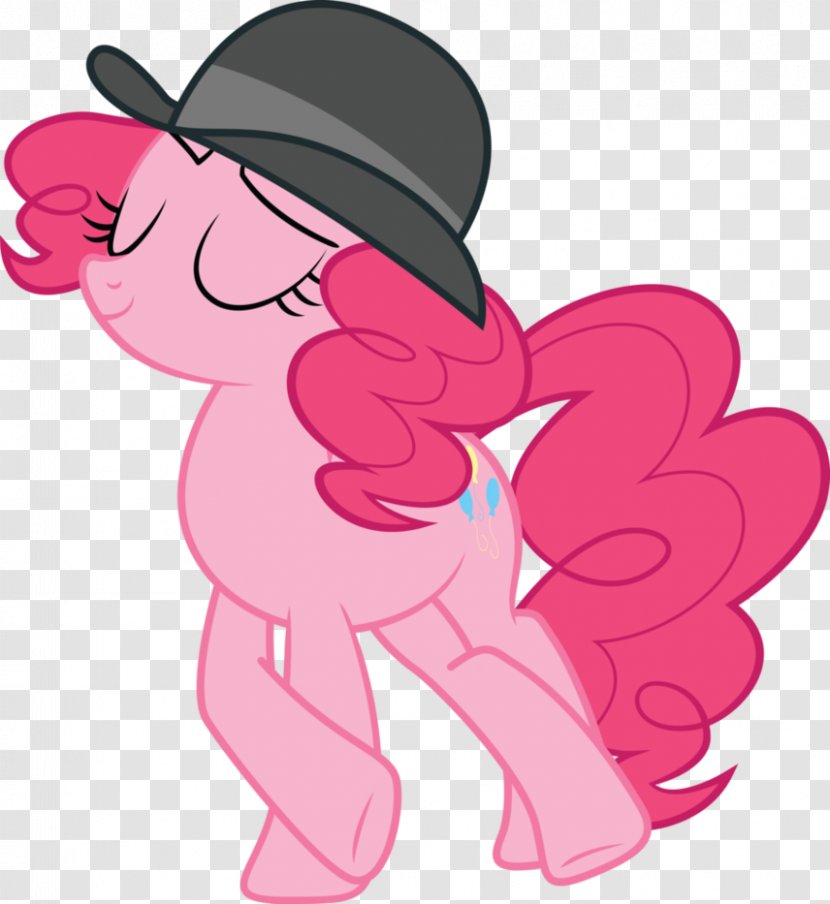 Pinkie Pie Rarity Bowler Hat Headgear - Heart Transparent PNG