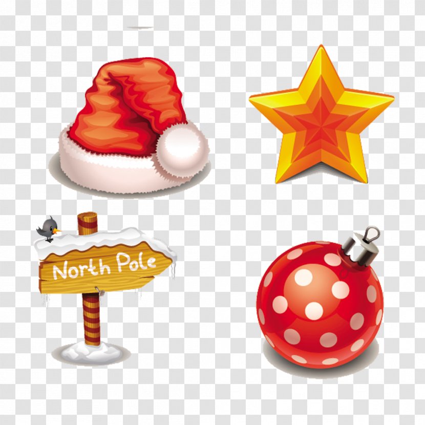 Santa Claus Christmas Icon - Ornament - Gift Hat Element Transparent PNG