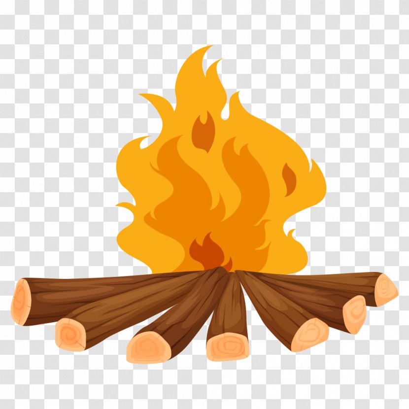 Campfire Bonfire Clip Art - Flame - Cartoon Transparent PNG