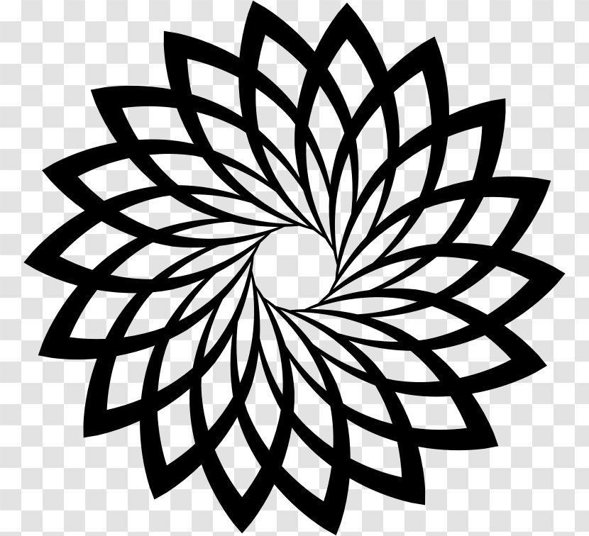 Spiral Black And White Royalty-free Clip Art - Flora - Shape Transparent PNG
