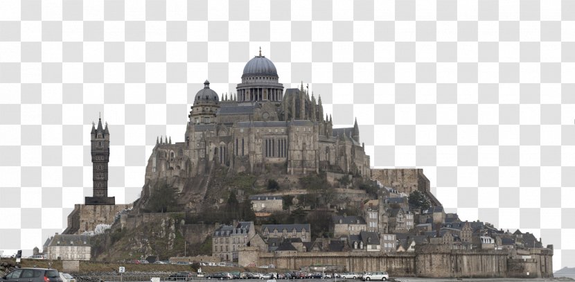 Mont Saint Michel Abbey Saint-Malo Saint-Michel Bay City Fantasy - Facade Transparent PNG