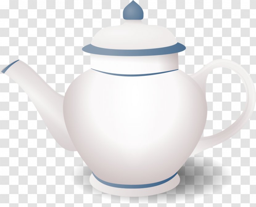 Teapot Kettle Kitchen Clip Art - Teacup - Outline Transparent PNG