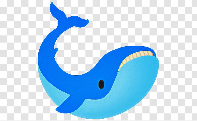 Whale Cartoon - Cetacea - Logo Electric Blue Transparent PNG